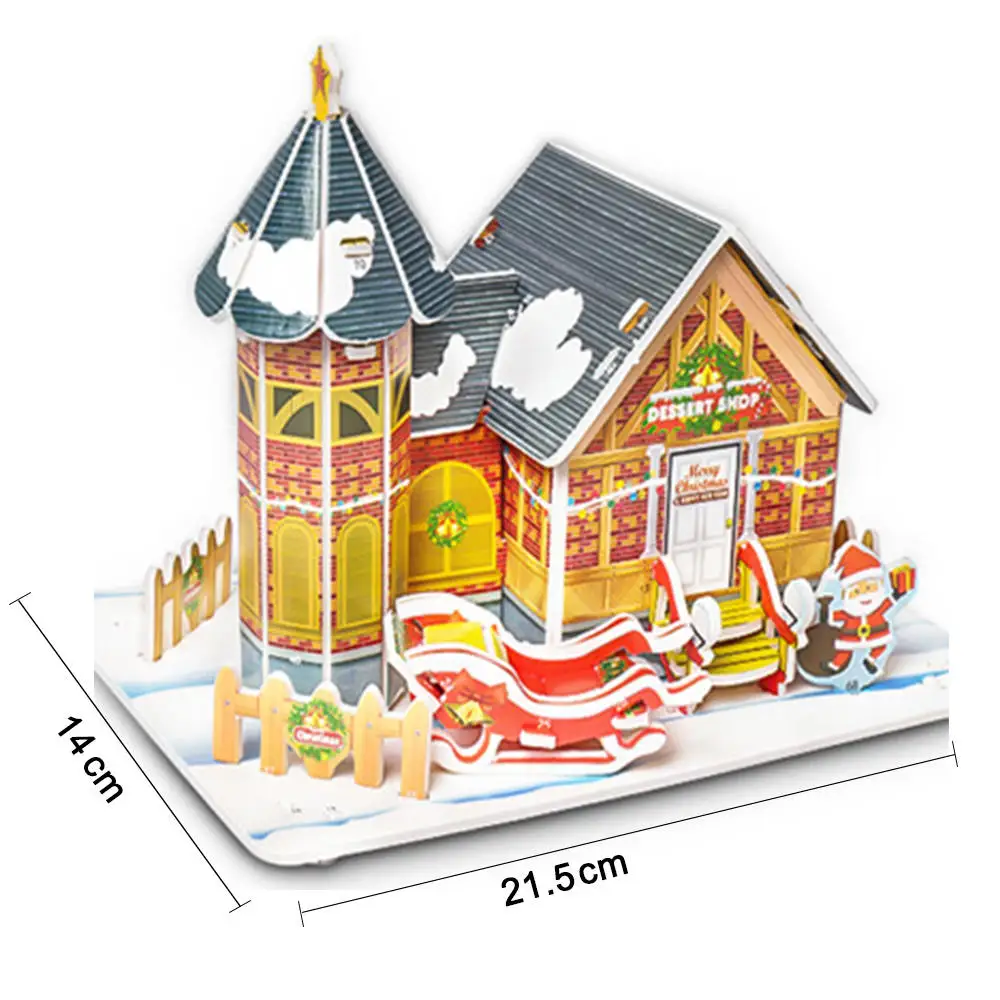 as picture 3D DIY пазл самолет модель мультфильм дом сборка игрушка из бумаги ребенок раннего обучения строительство шаблон подарок Детская палатка головоломка - Цвет: as picture