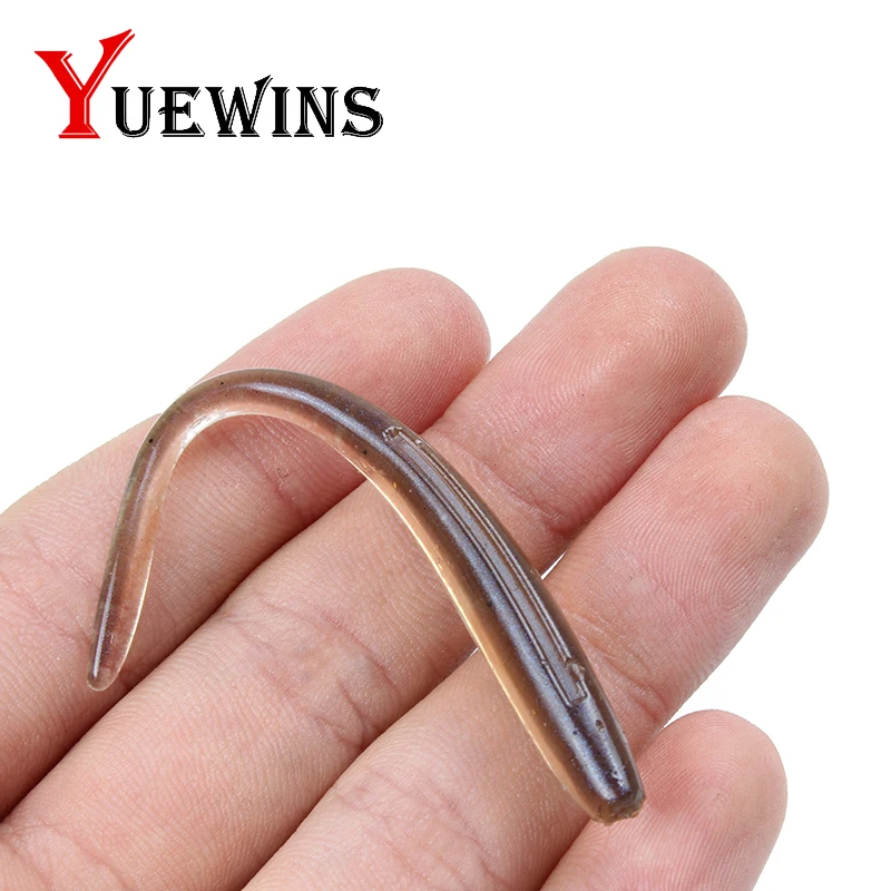 YUEWINS 8 шт./лот мягкая рыболовная приманка 80 мм 2 1 г Pesca для ловли рыбы двойной цвет