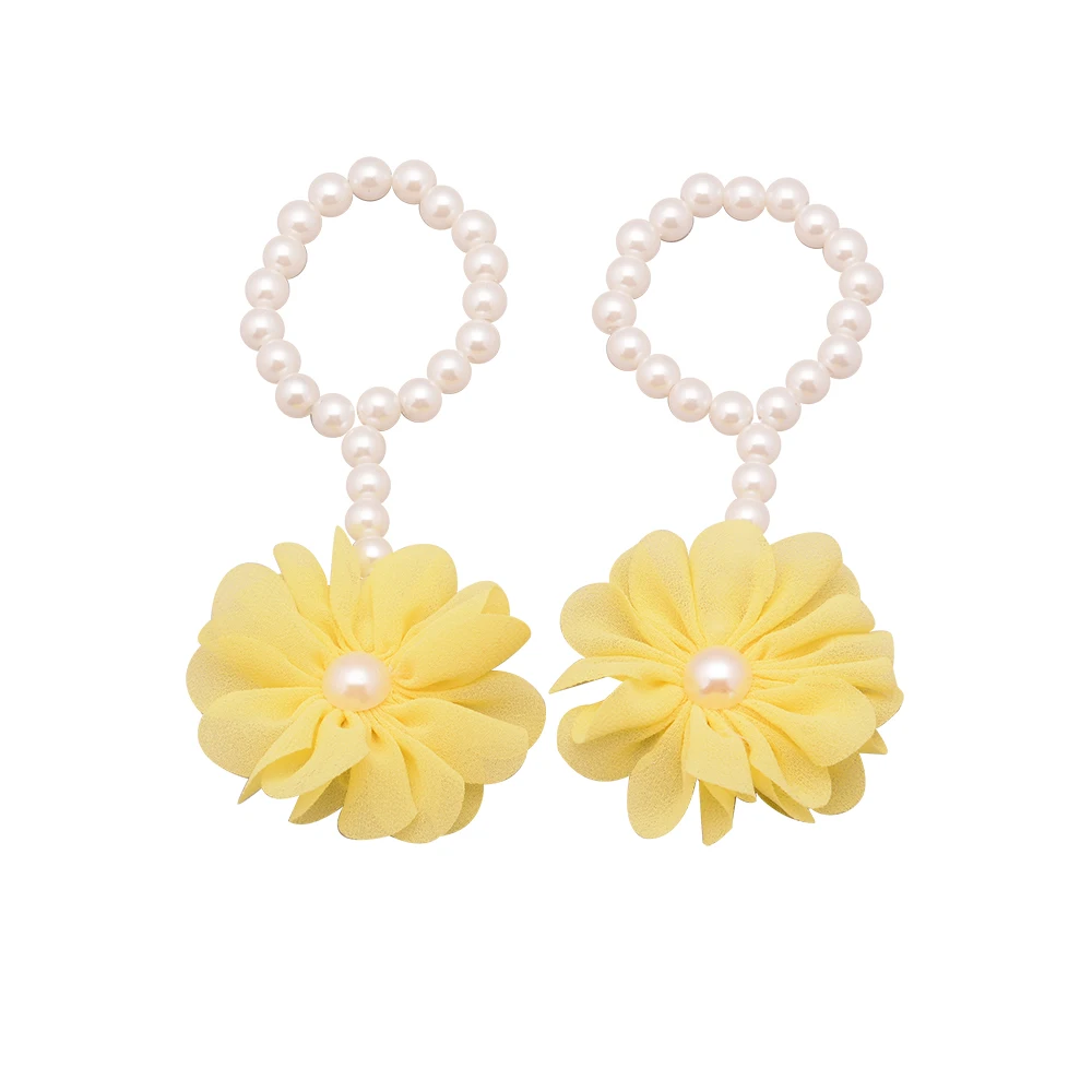 Новинка 2022 детские сандалии с жемчужинами и цветами для маленьких девочек