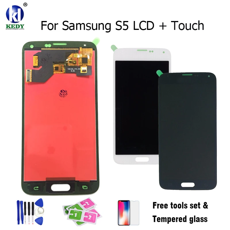 Совместимость для Samsung Galaxy S5 I9600 G900 G900F ЖК дисплей Дисплей с Сенсорный экран