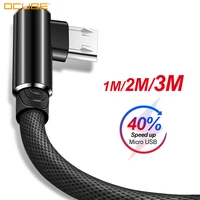 ocube micro usb cable 90 degree usb cable 1m 2m 3m for samsung s7 s6 2 4a fast charging for huawei xiaomi redmi 7 tablet cables
