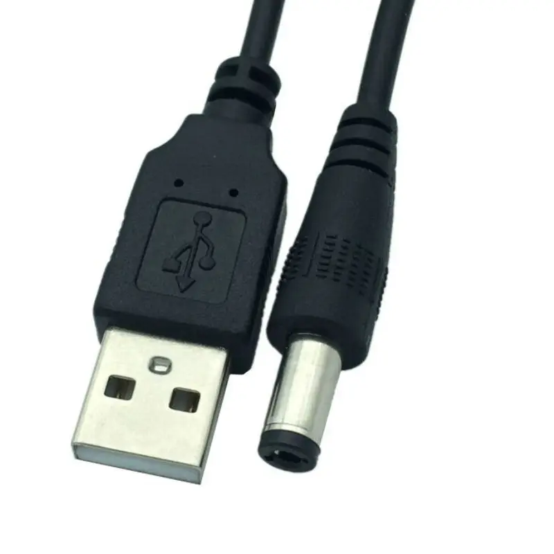 

Great-Q 10pcs USB 2.0 Male Plug to 5.5mmx2.5mm DC Power Extension Cable 25CM 1M 5V2A
