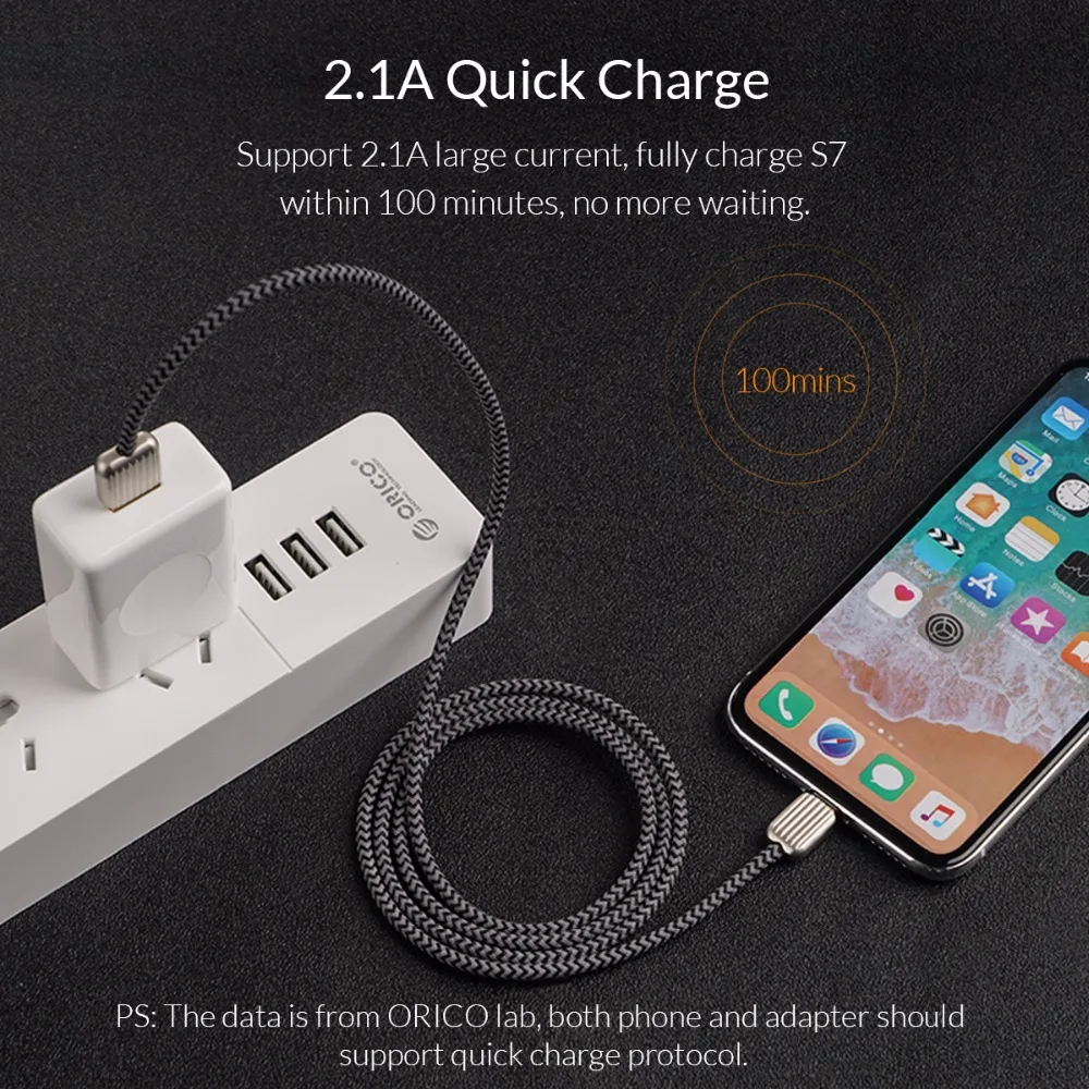 USB-кабель ORICO KTM2 2 1 А кабель для зарядки и синхронизации данных адаптер быстрой Huawei