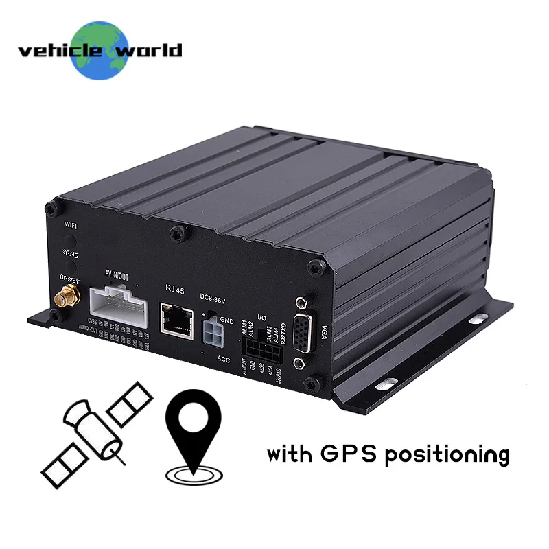 Мобильный цифровой видеорегистратор GPS fie транспортных средств 4 Каналы 720 p ahd