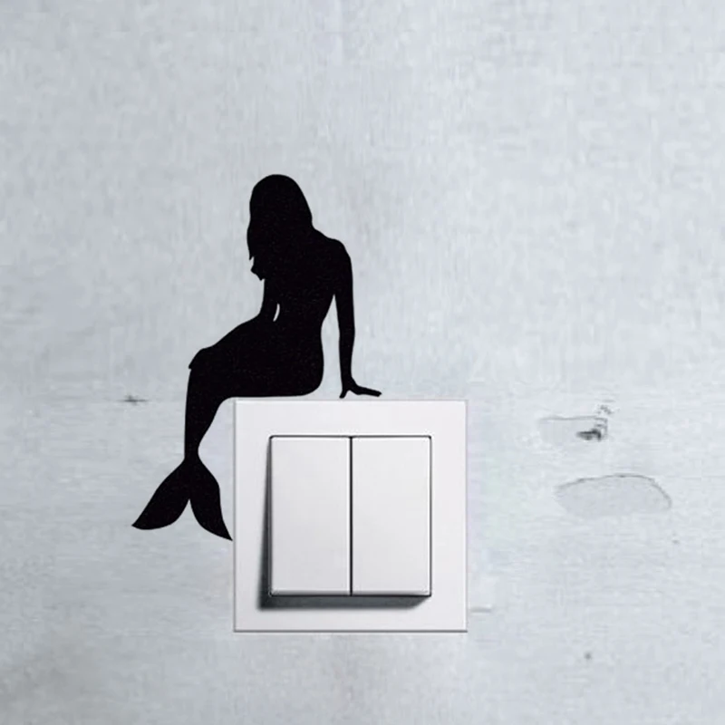Сексуальная наклейка с изображением русалки для переключателя декоративная