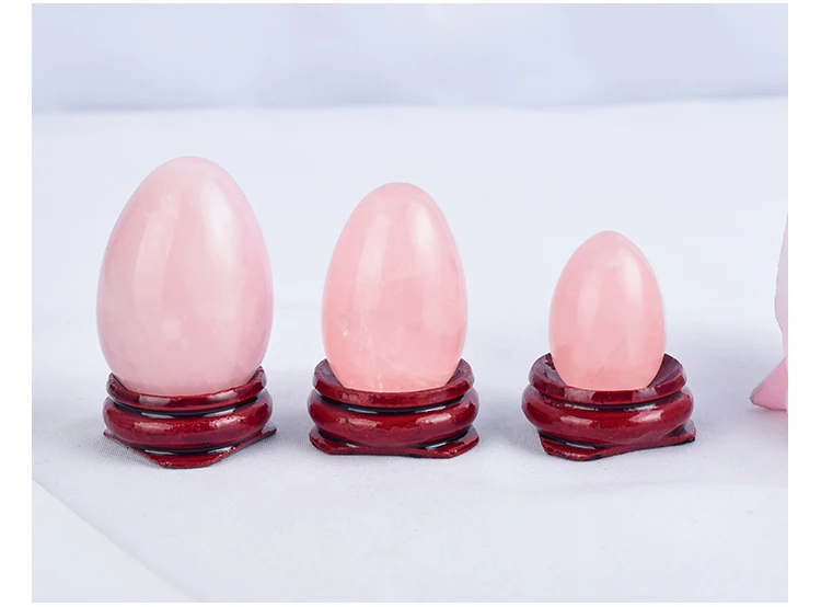 3pcs eggs Массажер для лица из нефрита, натуральный розовый кварц, Ионические яйца, роликовый камень для массажа лица, для упражнений Кегеля, Viginal, подтяжка Бена ва, мяч - Цвет: 3pcs eggs