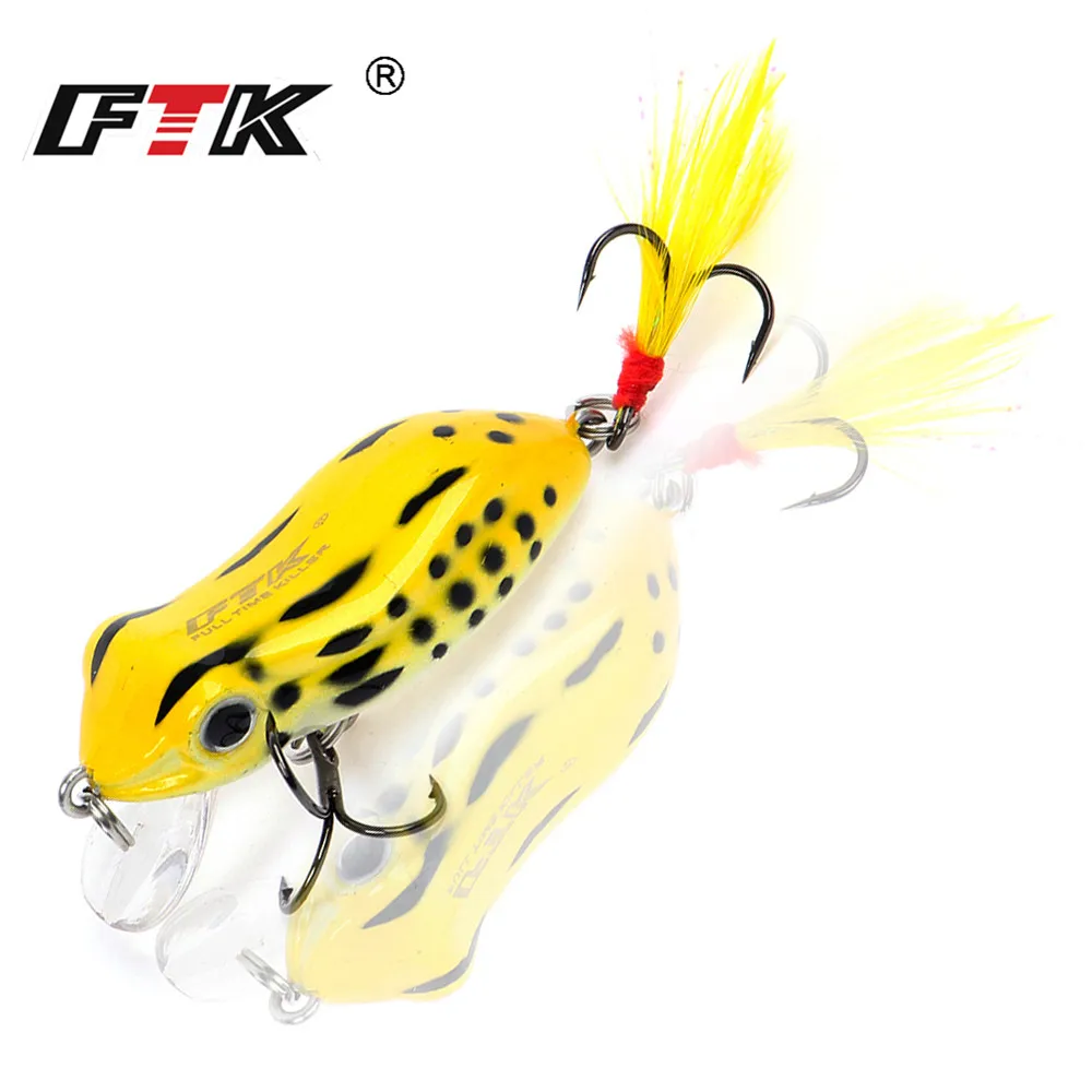 FTK профессиональная яркая жесткая рыболовная приманка лягушка 1 шт./лот 50 мм 6 5 г