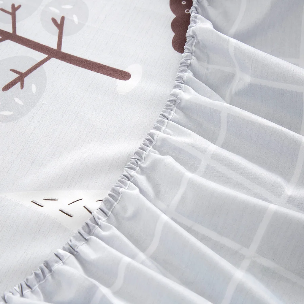 Прочный водонепроницаемый чехол для матраса с простым принтом дерева