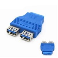 10pcslot motherboard 2 ports usb 3 0 a female to 20 pin header female connector adapter usb 3 0 data transfer rate of 4 8 gbps