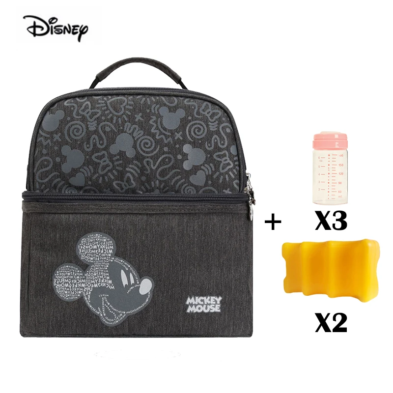gray Disney сумка для мам многофункциональная сумка на плечо сумка для мамы беременная женщина бутылки пеленок матери и ребенка посылка диагональный рюкзак Для женщин - Цвет: gray