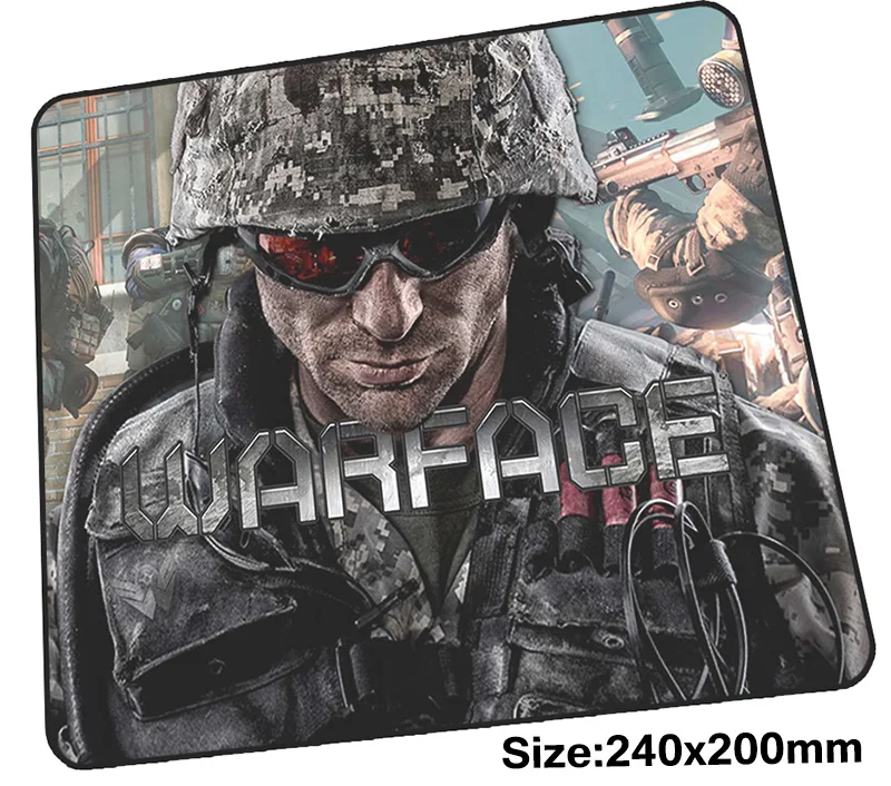 Игровой коврик для мыши warface 240x200 мм ноутбука подарок мальчика игровой большой