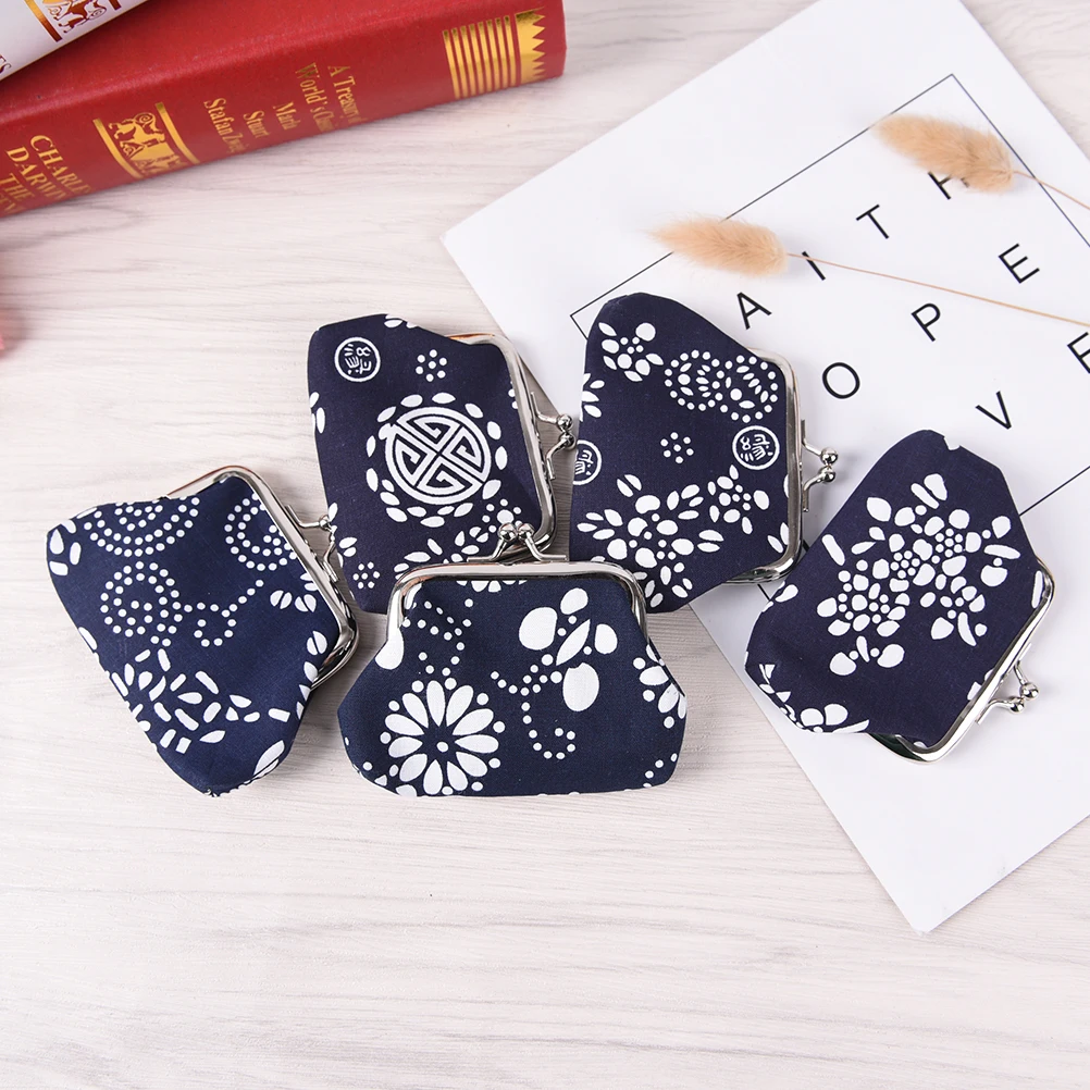 

1pcs New Design Women Bag Flower Printing Change Coin Purse For Coins Ladys Money Bag Hasp Coin Purse