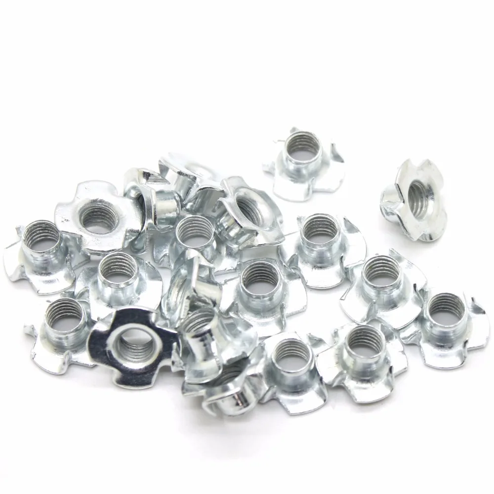 

10 шт. M4 четыре зубчатые тройники, закрытые глухие вставки для деревянной мебели CPC101