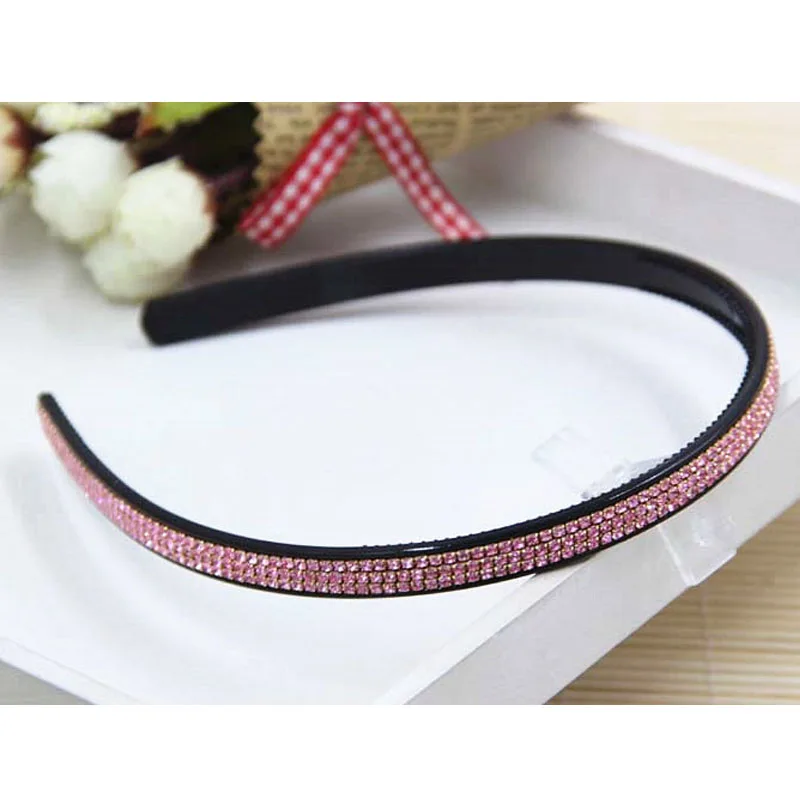 Top Quality Three Rows Rhinestone Crystals Teeth Hair Hoop Hairbands For Women Girls Fashion Headwear Accessories |