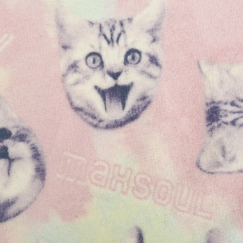 2018 Korean version of the fall and winter new Harajuku style sweater women's set cat head expression long sleeve ladies | Женская