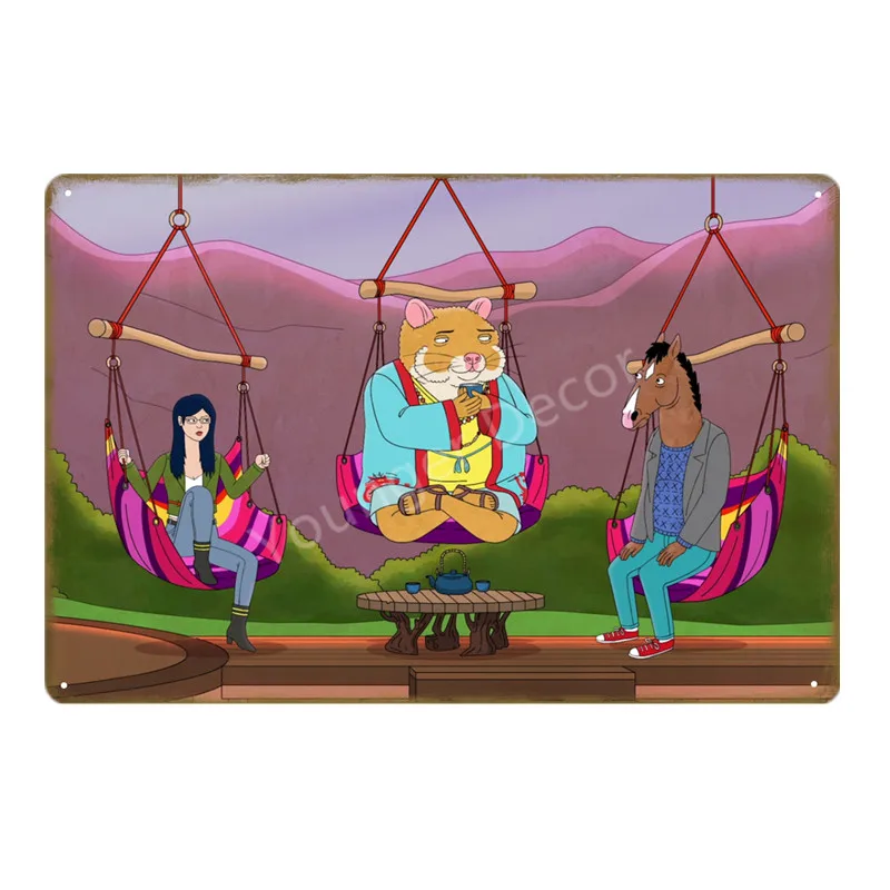Where's BoJack Horseman металлический плакат классический ТВ мультфильм ретро оловянные знаки для дома для бара, клуба, магазина Декоративный Настенный декор YD047 - Цвет: YD1068D