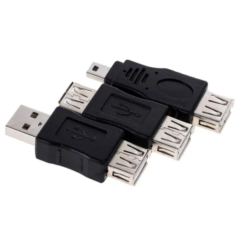 10 шт. OTG 5 Pin F/M адаптер конвертер USB штекер к гнезду Микро Мини разъем для