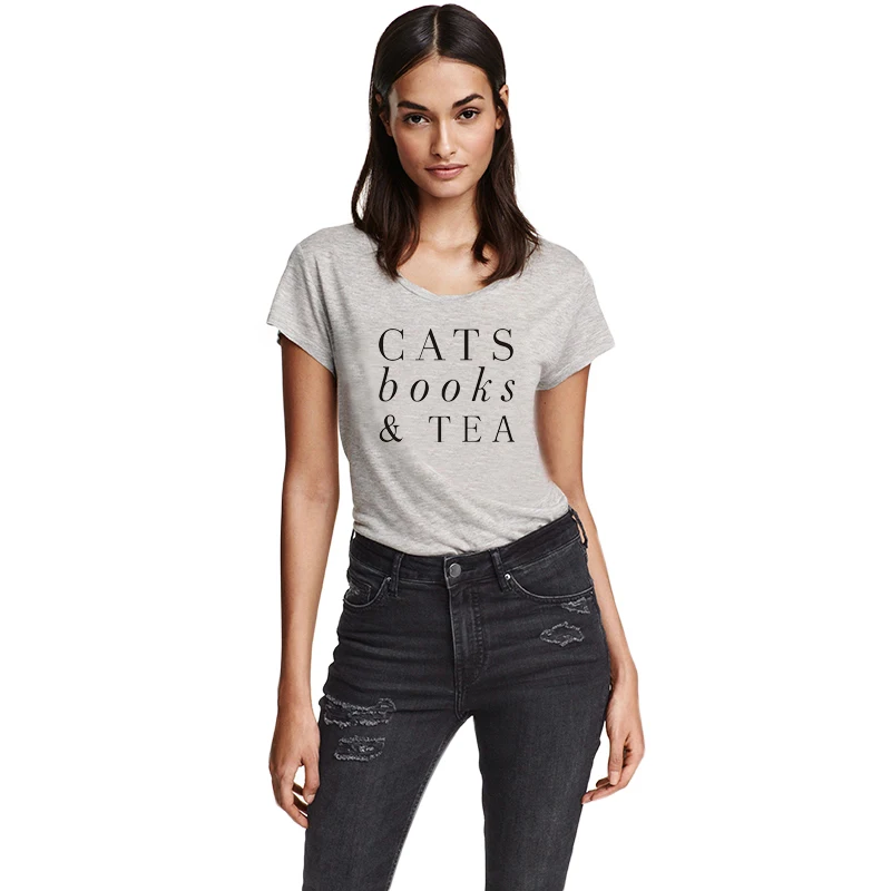 Необычный подарок для любителей кошек книги и чайный котенок футболка чтения