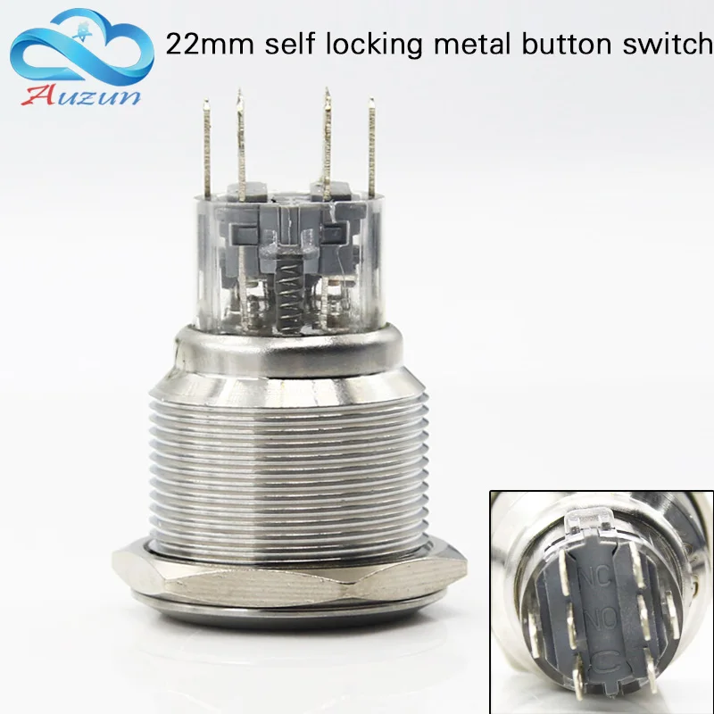 

Металлический самоблокирующийся кнопочный переключатель 22-мм 5a2on open2, который открывается из нержавеющей стали 8 футов 6V12V24V36V48V220V