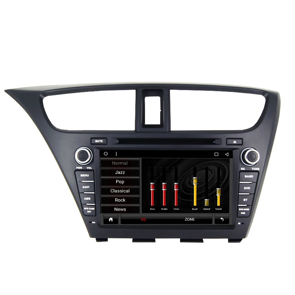 Поддержка Apple Carplay Android 8,1 автомобильный Радио DVD gps Мультимедиа стерео плеер для Honda Civic хэтчбек 2013- Автоматическая навигация