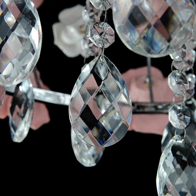 LED Crystal Light Rose flower garden minimalist living room cozy restaurant chandelier wedding bedroom Ceiling fixtures | Обустройство