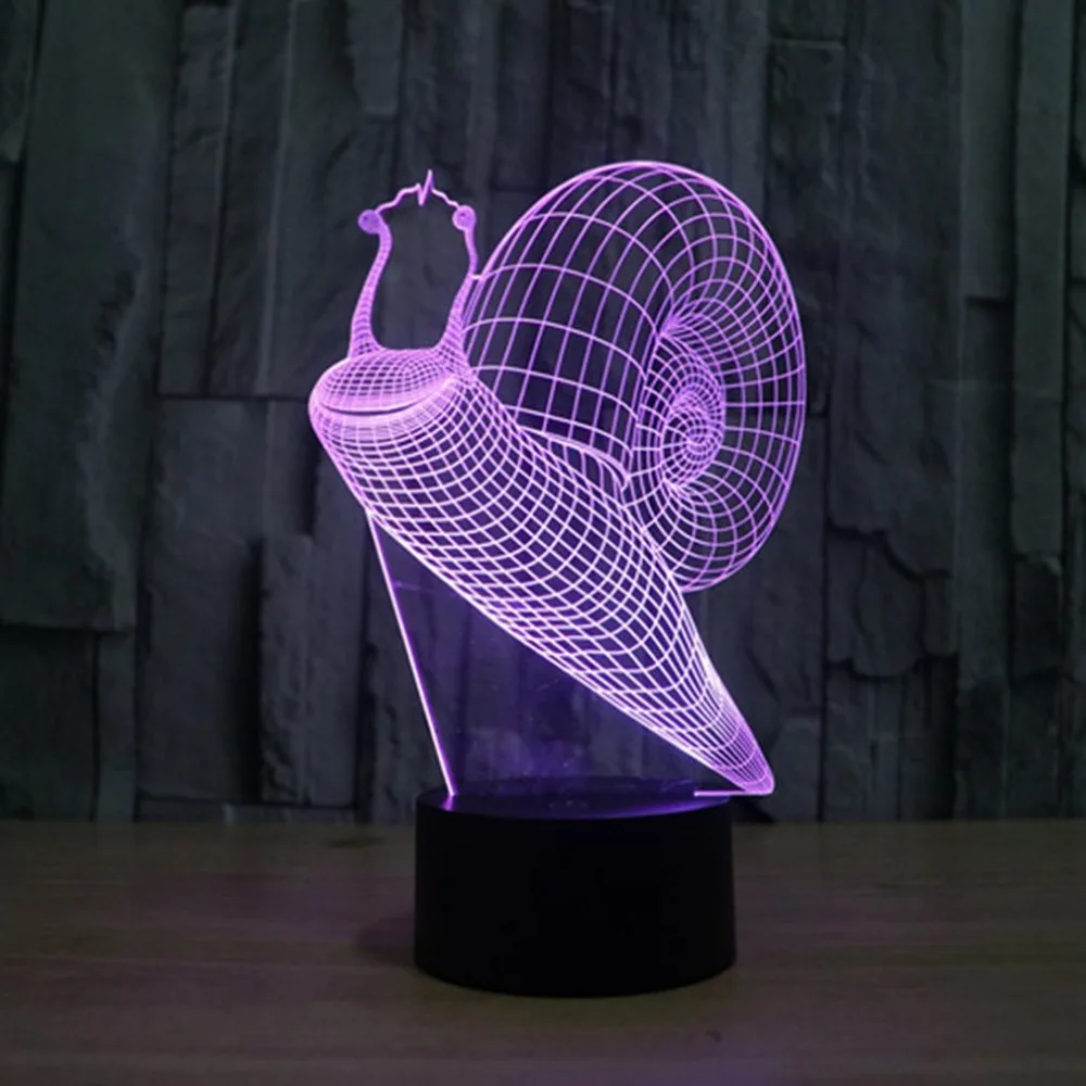 Светодио дный светодиодные маленькие настольные лампы 3D светодио огни красочные