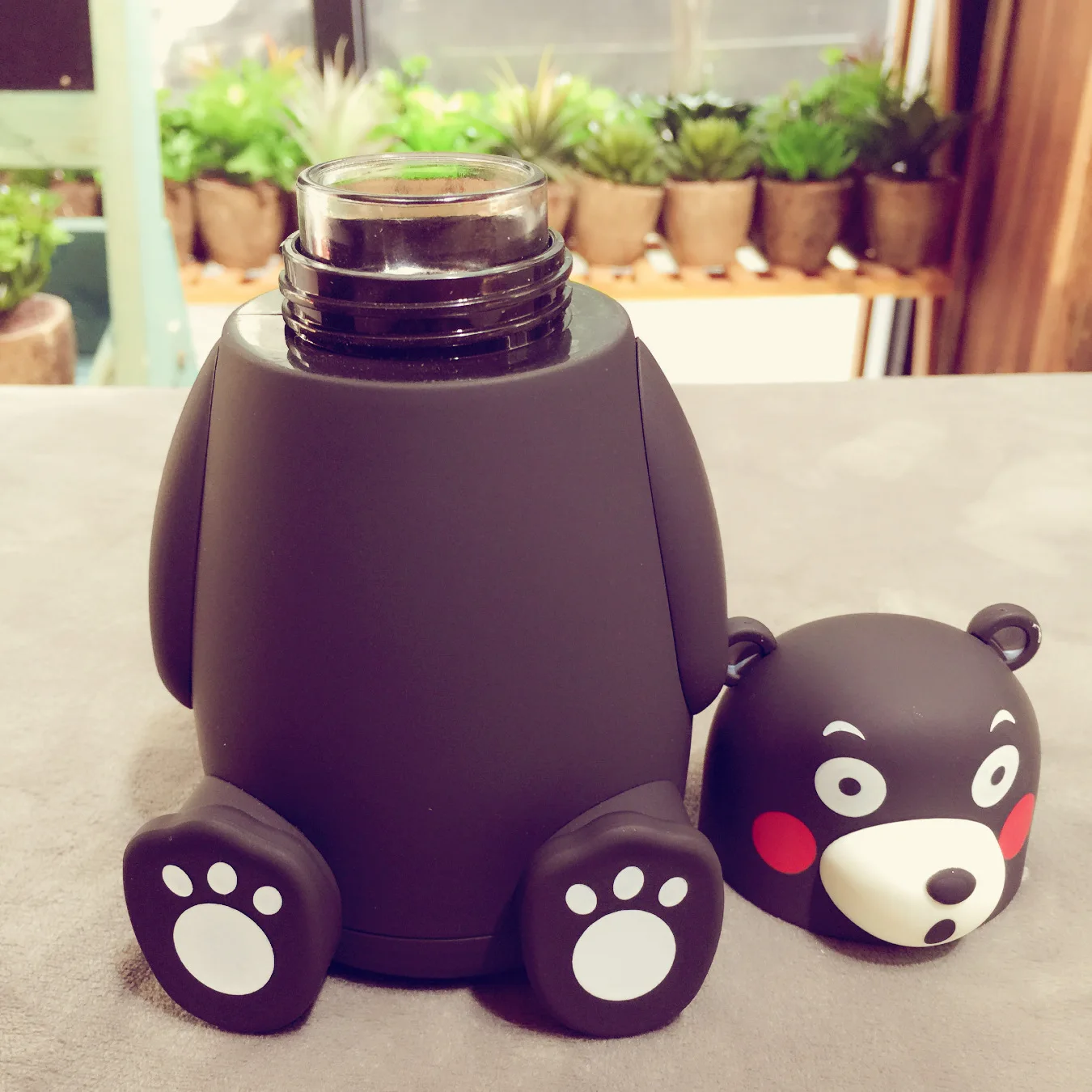 Милый термос Kumamon бутылка для воды японский талисман чашка термоса стеклянная Вакуумная чашка 280 мл детский подарок на день