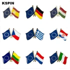 Европейский союз, значки с флагом дружбы для рюкзаков, набор брошей, декоративные пуговицы для одежды