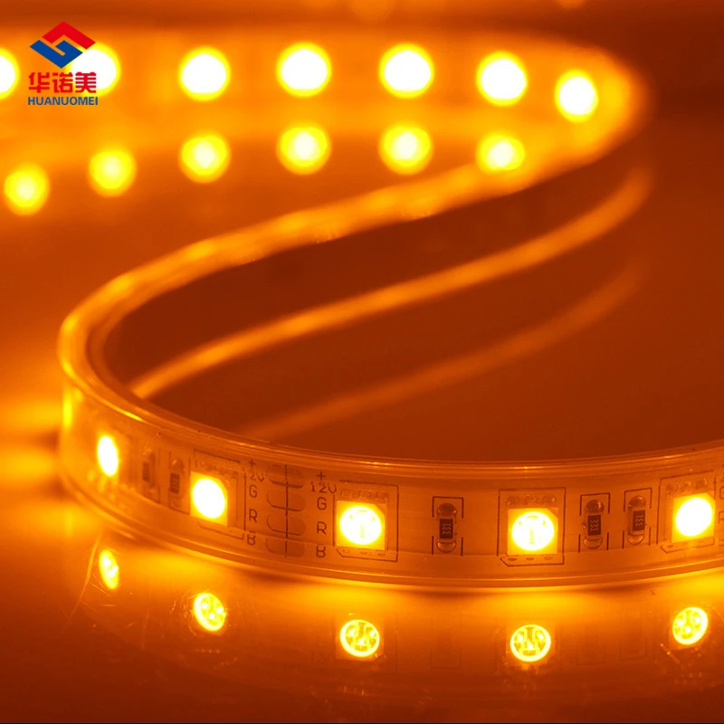 5 м 5050 60 светодиодов/M Желтый Гибкие Светодиодные ленты свет 12 В Neon Flex Клейкие