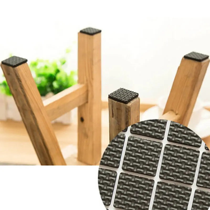12 шт. деревянные ноги мебели липкий коврик защищает задний фон с изображением