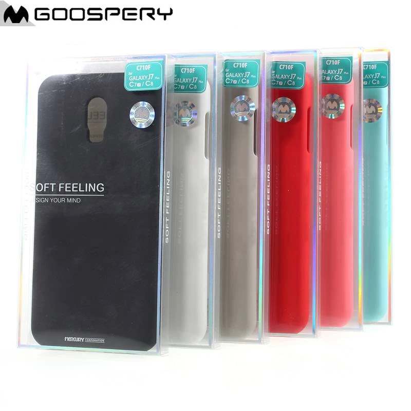 Для Galaxy J7 + Case Капа Mercury Goospery Матовая Анти отпечатков пальцев гель ТПУ чехол Коке