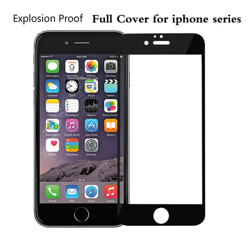 Закаленное стекло на весь экран для iPhone 6 6S защитное 5 5S 5C SE 6s 7 Plus 8 X 3D защитная