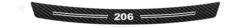 Углеродное волокно 206 308 307 508 2008 3008 логотип заднего бампера Стикеры для Peugeot