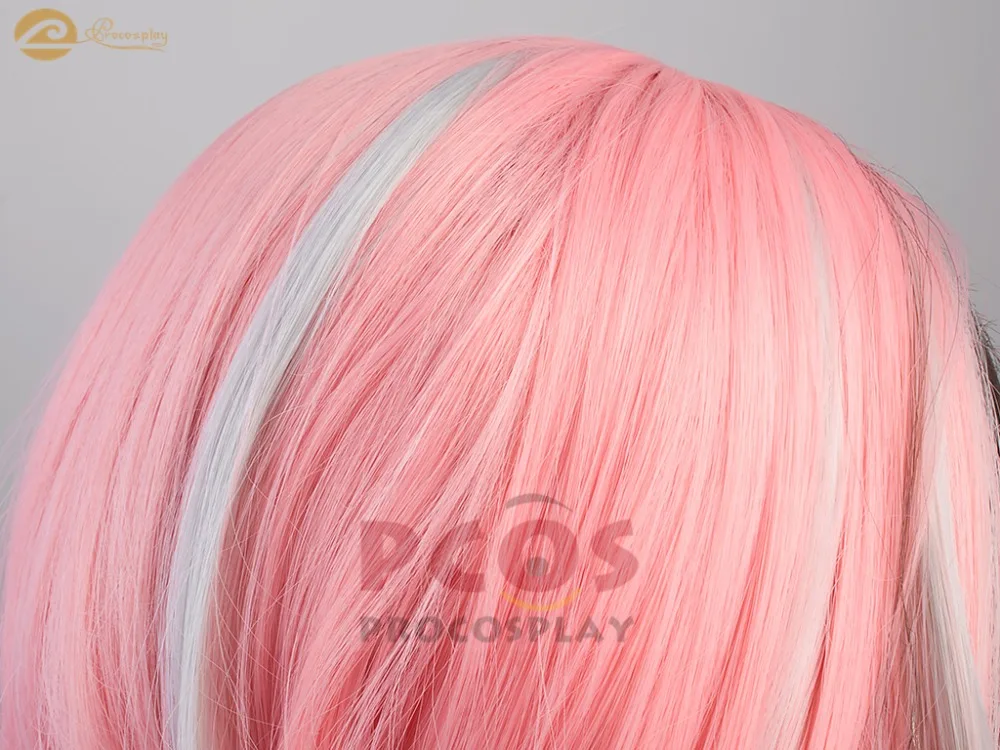 Готовый корабль RWBY Neopolitan Neo косплей парик половина черный и розовый с серой