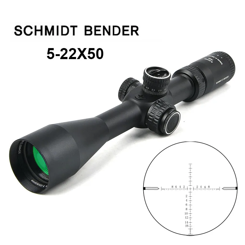 Тактический Оптический прицел Шмидта BENDER 5 22x50 FFP оптический с длинным глазом