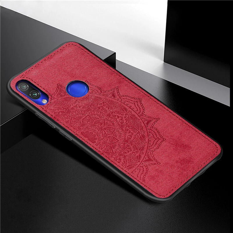 Red Чехол HATOLY с объемным цветком для Xiaomi Redmi 7, чехол для Xiaomi Redmi 7A, мягкий силиконовый чехол с краями, жесткая задняя крышка из поликарбоната для Xiaomi Redmi 7 - Цвет: Red
