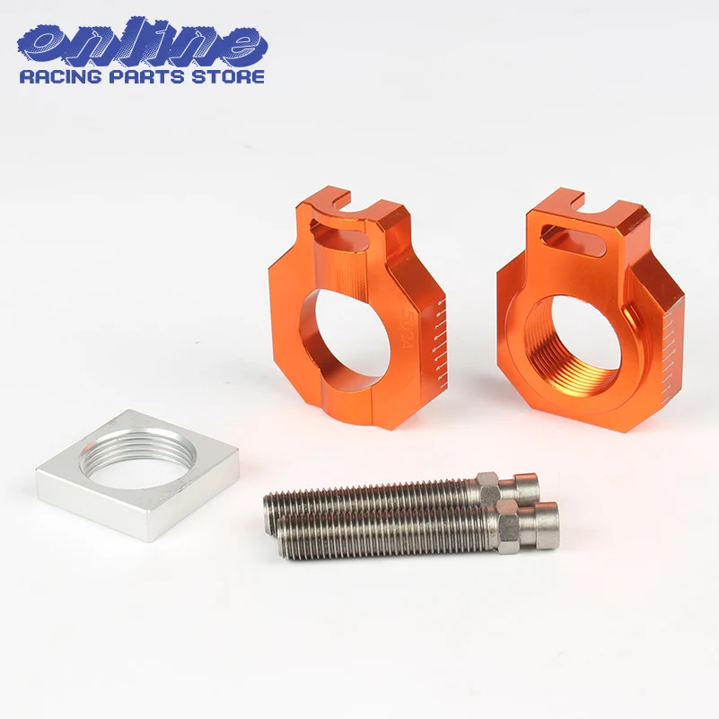 Блок регулировки цепи заднего моста CNC для 125 250 350 450 SX/SX F/XC/XC F 2013 2014 2015 ORANGE|chain