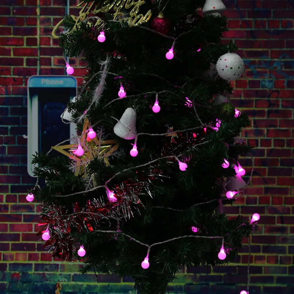 4 м 40 Led вишневые шары сказочные декоративные световые гирлянды на батарейках