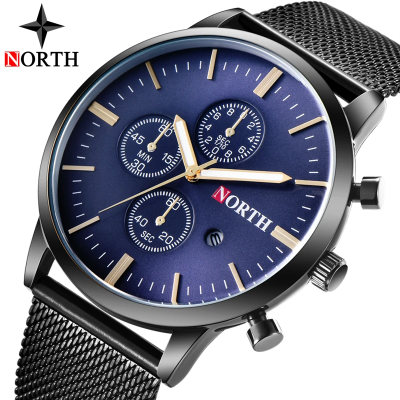 

NORTH Watch Men Fashion Luxury Brand Men Analog Date Quartz Watch Men Business Watches Casual Sport Clock Man Relogio Masculino