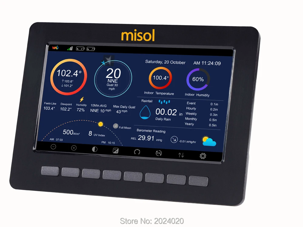 

Misol Receiver(display) for Wireless weather station(HP2550) connect to WiFi, upload data to web (wunderground)