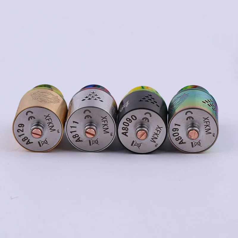 XFKM High quality V4 RDA Atomizers Electronic Cigarette with Resin Drip Tips 24MM Adjustable Airflow Control Fit 510 Mods | Электроника