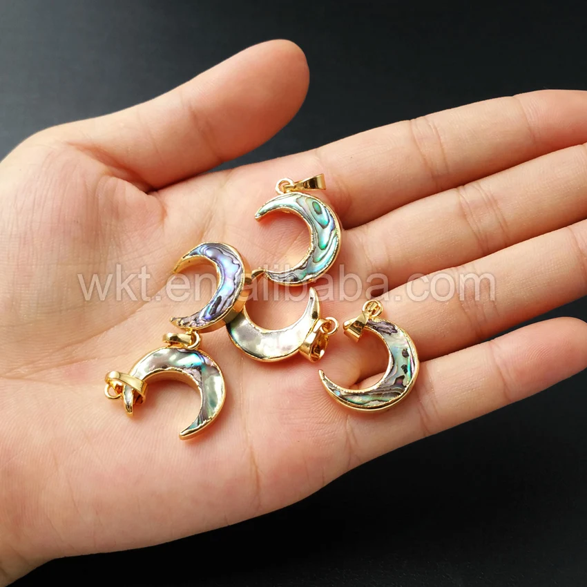 Оптовая продажа подвеска в виде полумесяца из натуральной морской ракушки