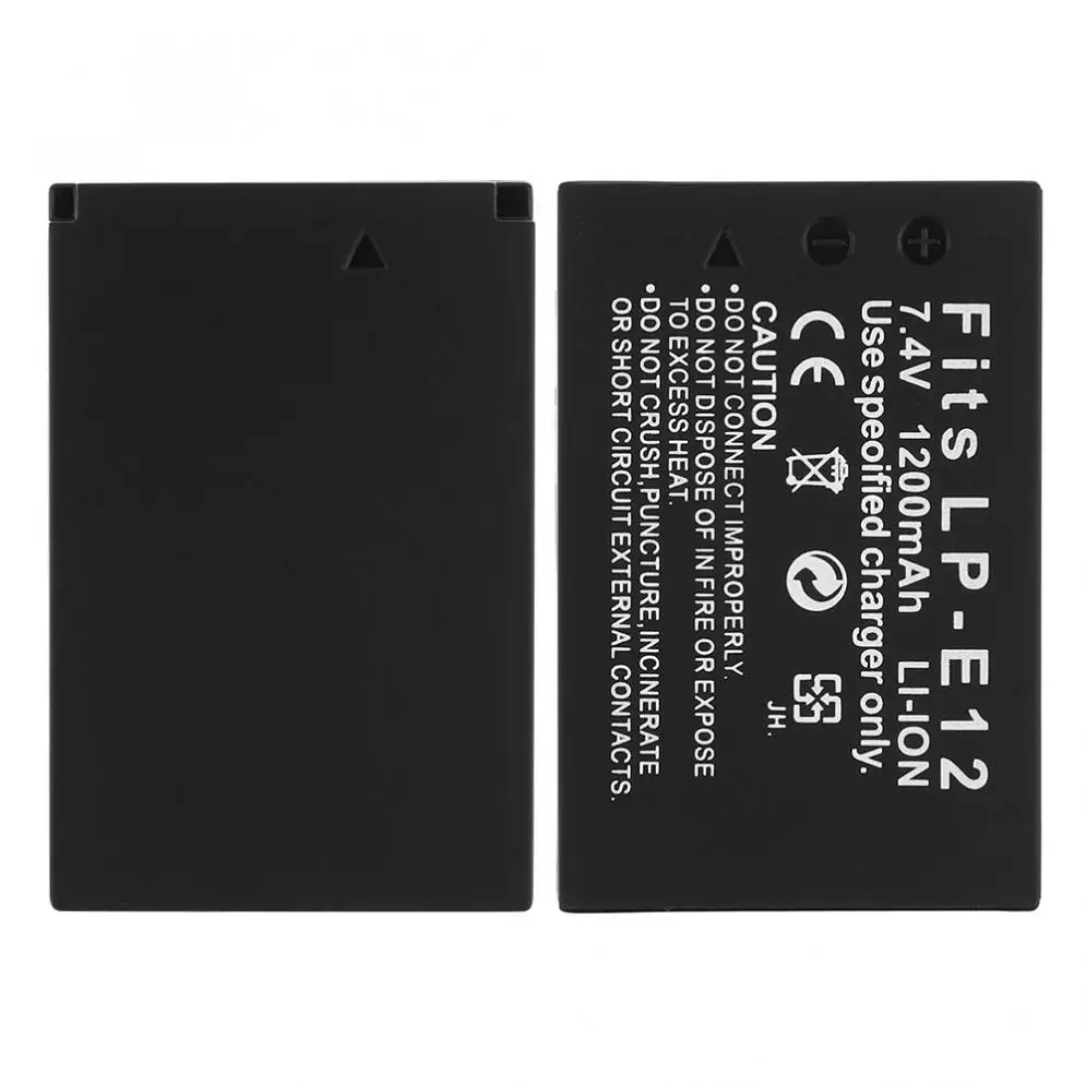 LP-E12 7.4V 1200mAh Li-ion Rechargeable Digital SLR Camera Battery for Canon EOS 100D Kiss X7 Rebel SL1 M10 DSLR Batteries | Электроника