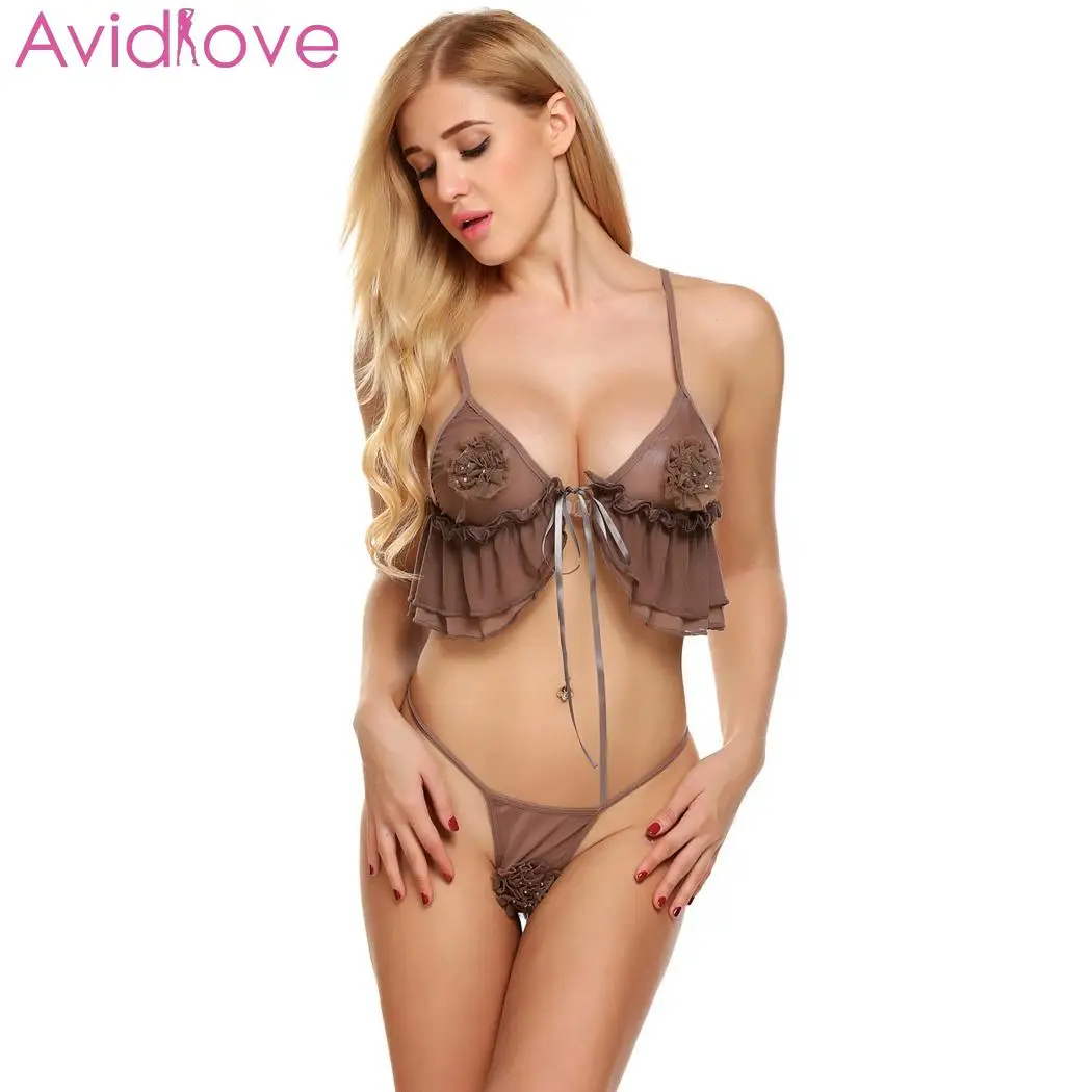 Женское сексуальное нижнее белье Avidlove Прозрачное Бикини экзотическое боди с