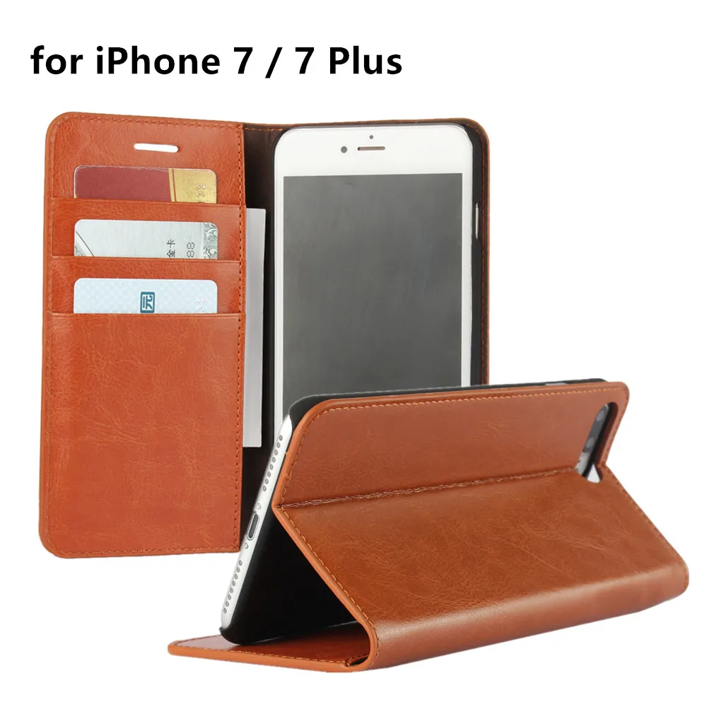 

Роскошный чехол-кошелек для телефона, кожаный чехол для iPhone 7 Plus, откидной Чехол, деловой защитный чехол для iPhone 4,7 и 5,5 дюймов