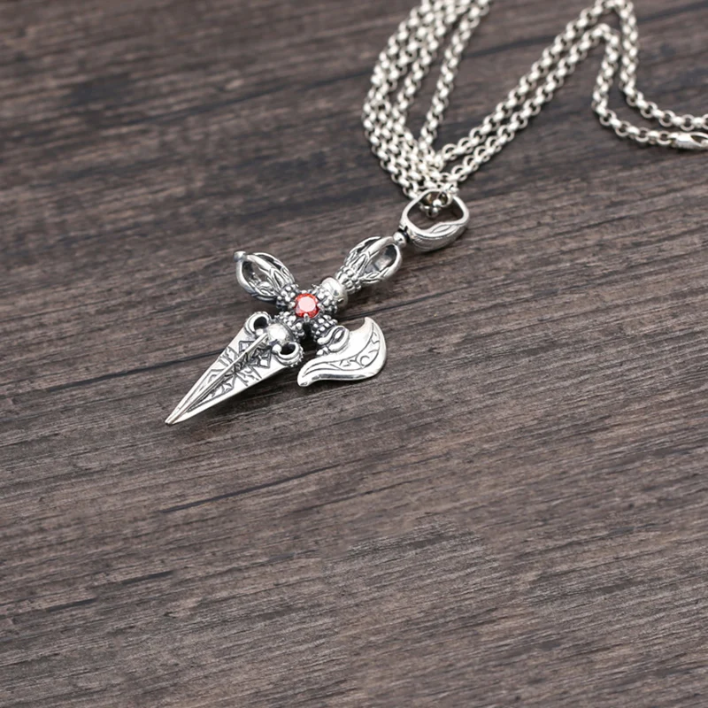 Цепочка с подвеской в виде Будды из серебра 100% пробы|women jewelry|statement necklacependant necklace |