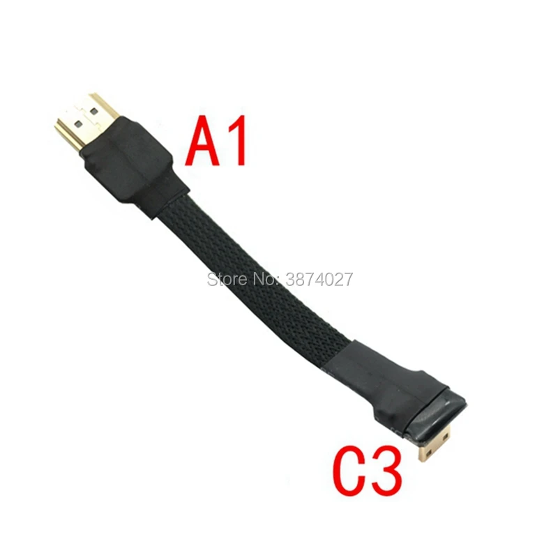FPV 10 см 15 20 30 50 FPC лента плоский мини HDMI совместимый экранирующий кабель для HD