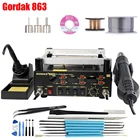 BGA наладочная паяльная станция 3 в 1, цифровой электрический паяльник, тепловая пушка, инфракрасная станция предварительного нагрева, Gordak 863