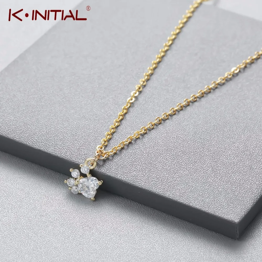 Модное ожерелье Kinitial с подвеской в виде медвежьей лапы собаки кота когтя для