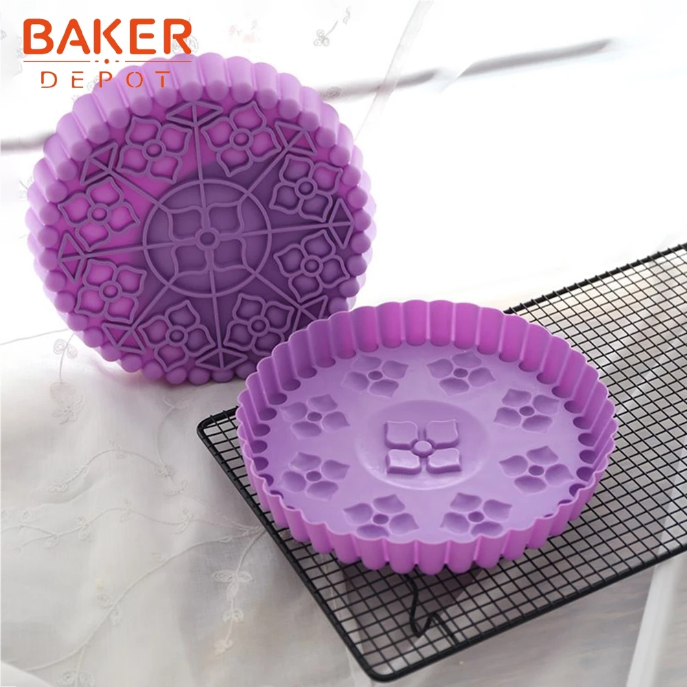 BAKER DEPOT 10 дюймовая силиконовая форма для торта круглая большая выпечки тортов
